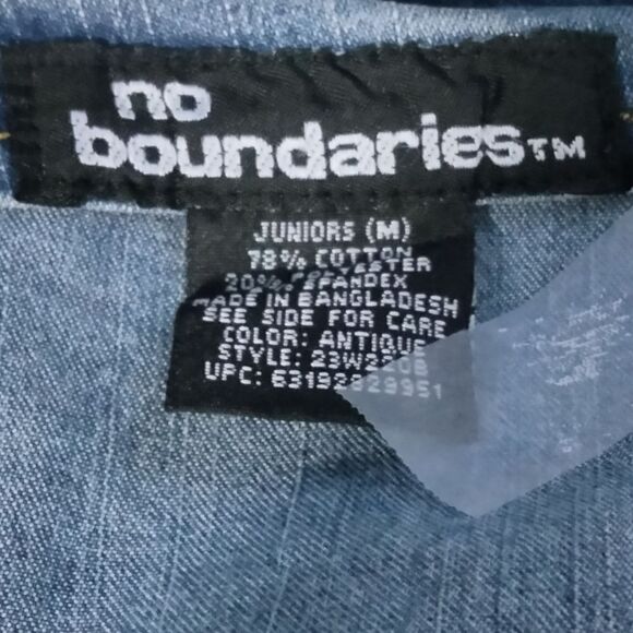 No Boundaries woman's jean halter  top - Picture 5 of 6